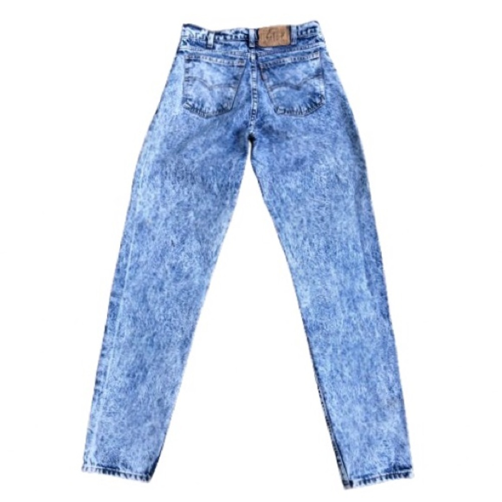 Levi's 550 Orange Tab Vintage 80's USA Made Acid Wash Denim Jeans 28x33 - Picture 3 of 17